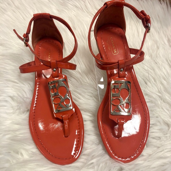 Coach Orange sandals - Picture 1 of 5